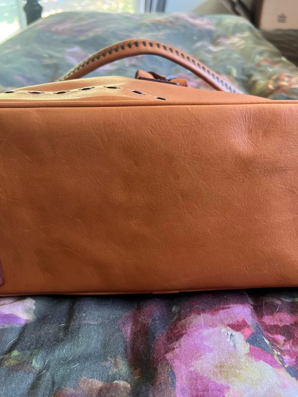 Dooney & Bourke Florentine Large Toggle Sac Hobo bag w/whipstitch details